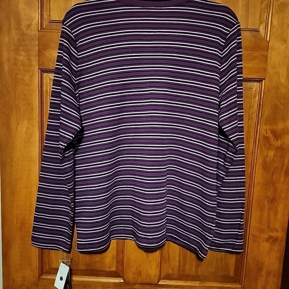 hasting & smith 1/3 button long sleeve tagless top size large - NWT - Picture 8 of 9
